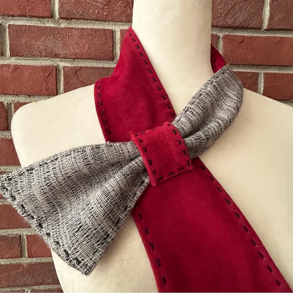 •Bajra Cashmere Silk Suede Reversible Rare Scarf Handmade In Nepal NEW - Picture 11 of 15